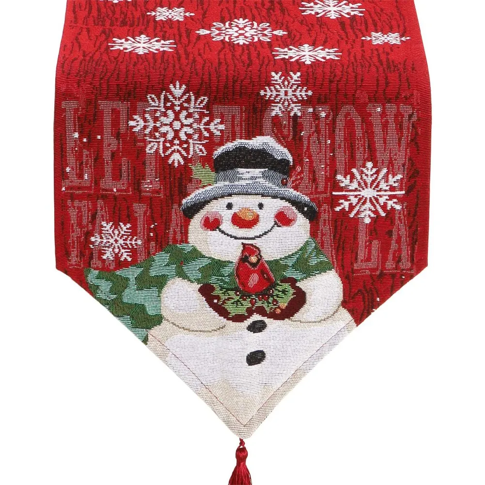 

Christmas Table Runner Holiday Table Runners for Dining Room Snowman Table Runner for Christmas Table Decorations