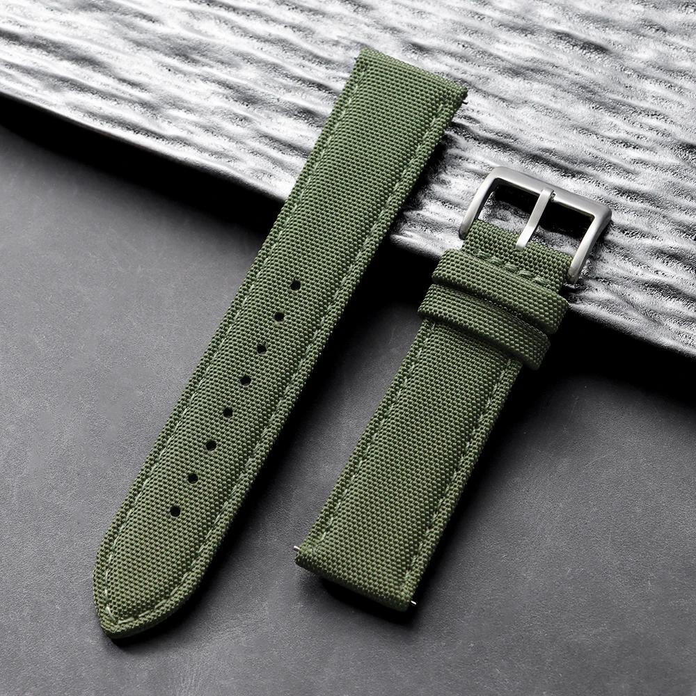 20mm 22mm Segeltuch-Nylon-Uhrenarmband für Omega, Seiko, Rolex Sportgürtel Schnellverschluss Universelles Zweiseitiges Nylon-Armband – Detail 18