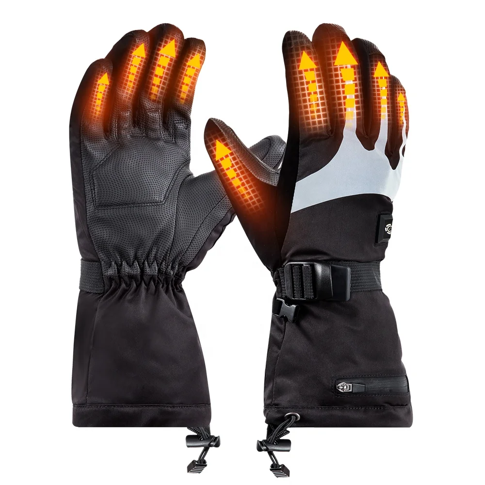 

Three Heat Gloves Winter Warm Heat Charging Outdoor Cycling Skiing Electric Heating Gloves