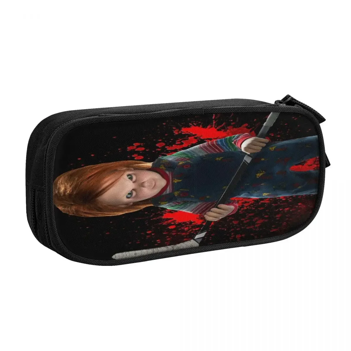 Chucky Friend Til The End Cute Pencil Cases Boy Girl Large Storage Horror Halloween Pencil Box Students Stationery