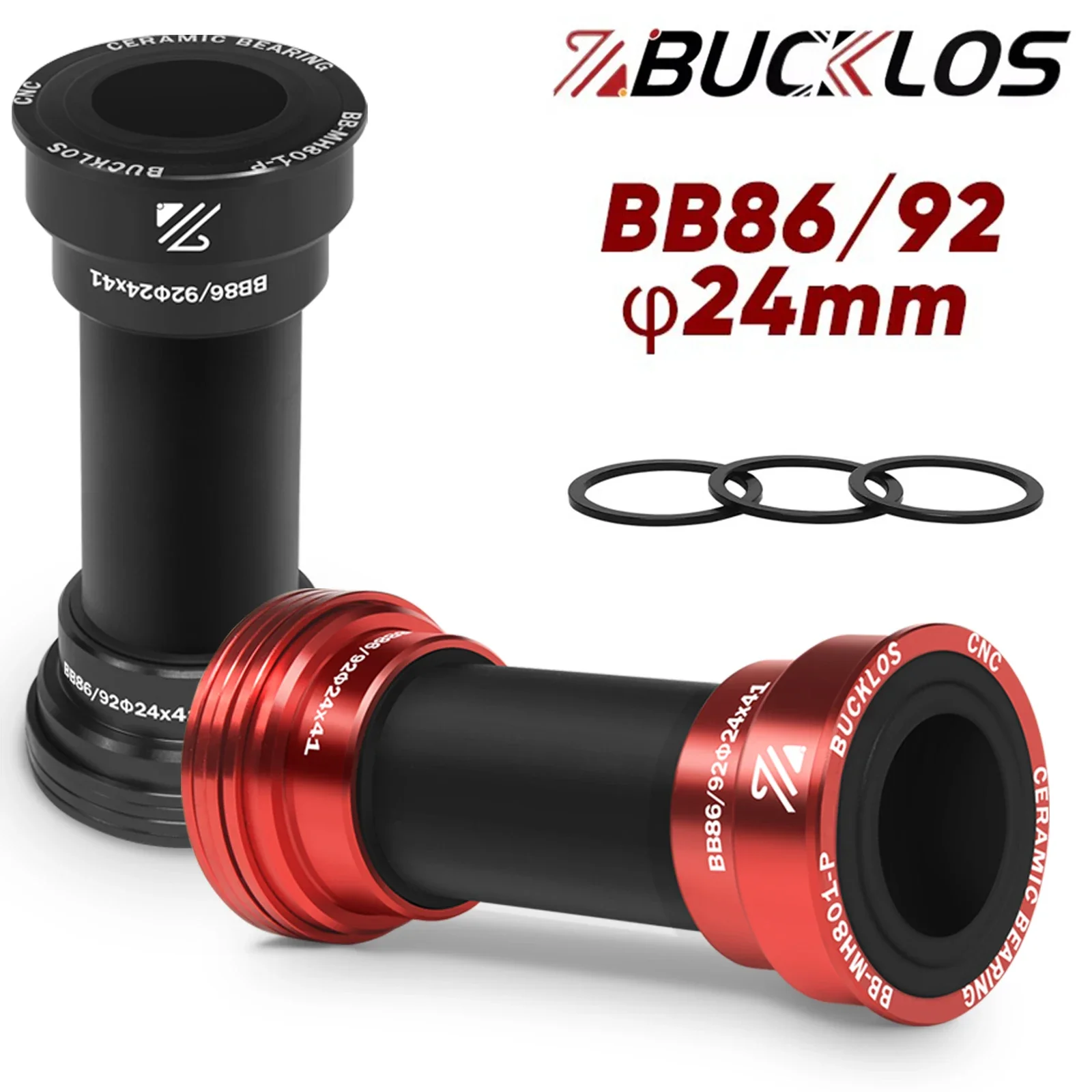 

BUCKLOS BSA 86/92mm BB Bike Bottom Bracket Threaded for Hollowtech II Ceramic Bearing Bottom Bracket Bicycle Sealed Bearing BB