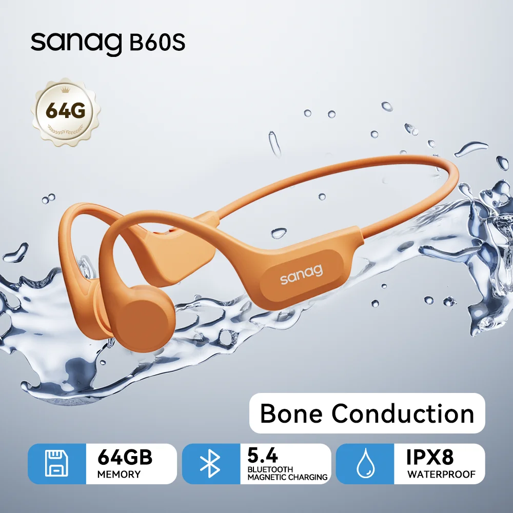 Sanag B60S True Bone Conduction Bluetooth 5.3 Wireless Earphones