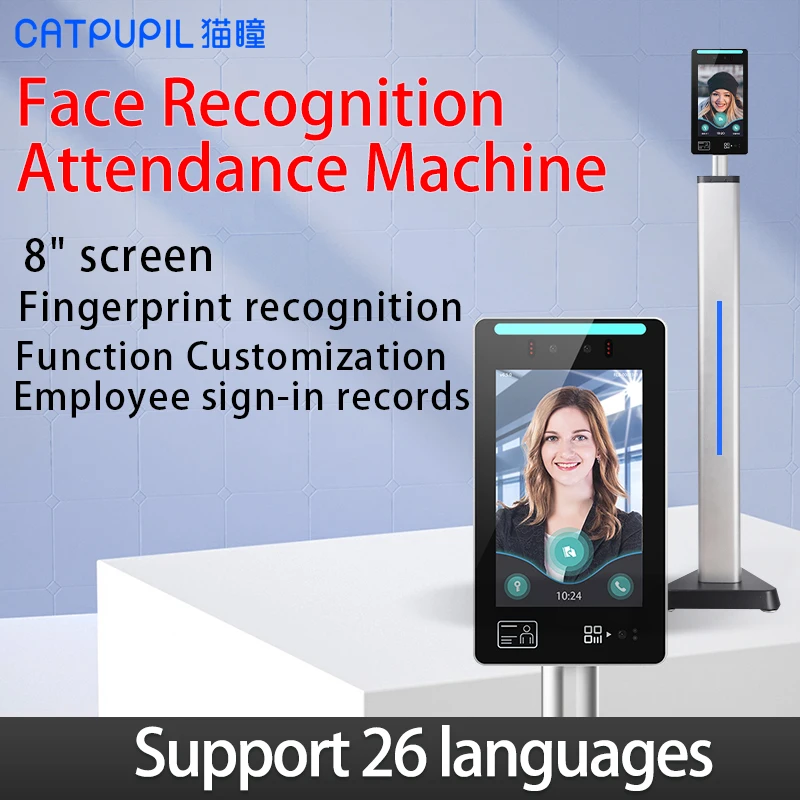 Biometric Fingerprint Time Clock, Face Recognition Attendance Machine Function Development TFT LCD Display Equipment Machines