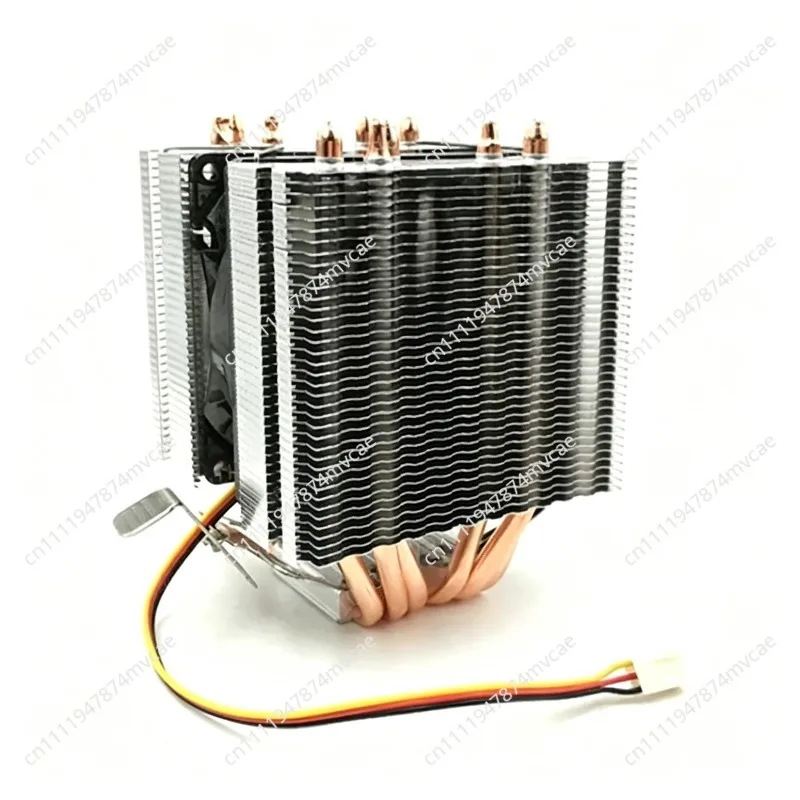 6-Heatpipe CPU Cooler with PWM Fan | Matte Finish, 4-Pin Temperature Control + Thermal Grease Included Single/Dual/3 Fans