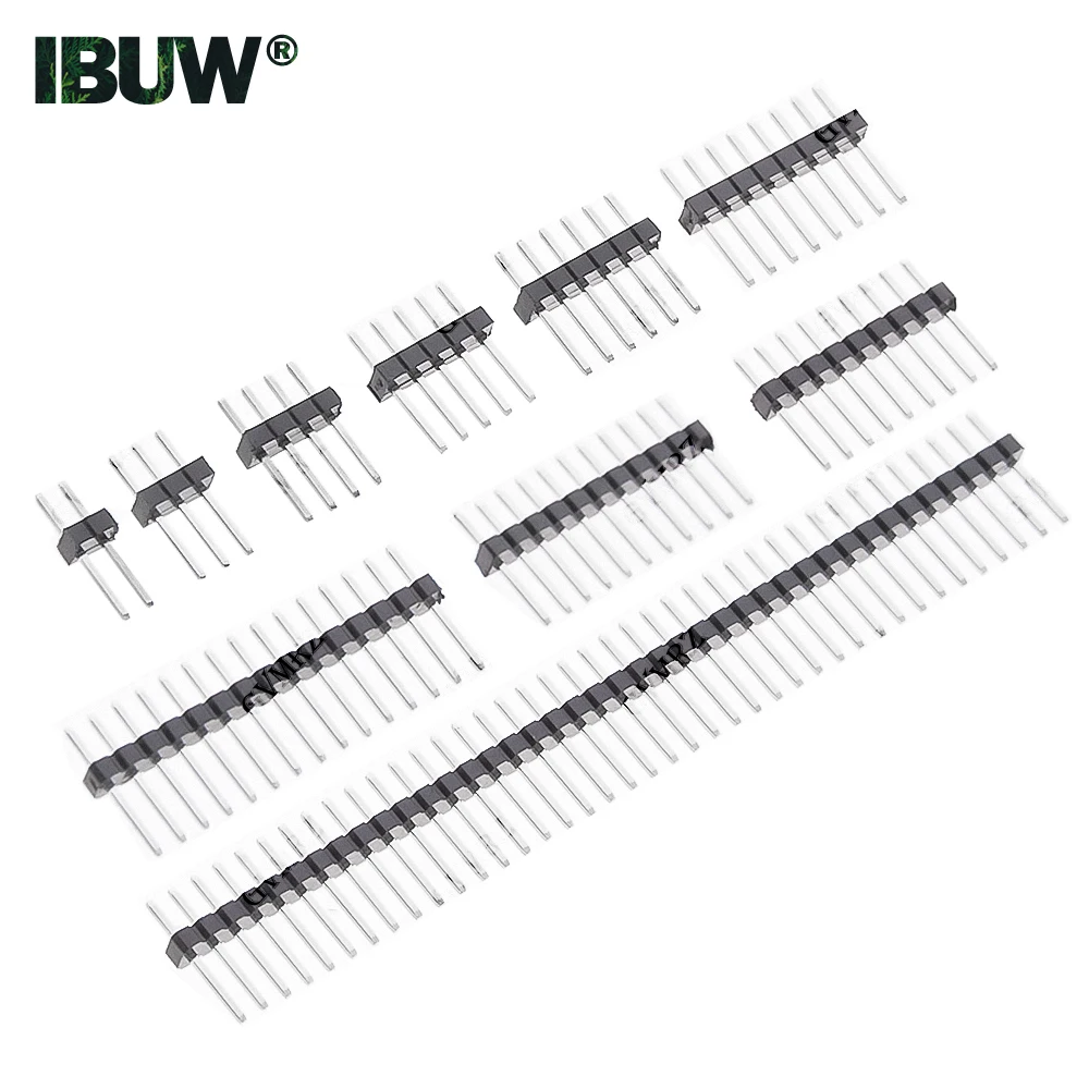 1.27 Pin 50P 1*2/4/5/6/8/10/12/15/40P Header Single Row Male Breakaway PCB Board 1.27mm New Connector Pinheader Component