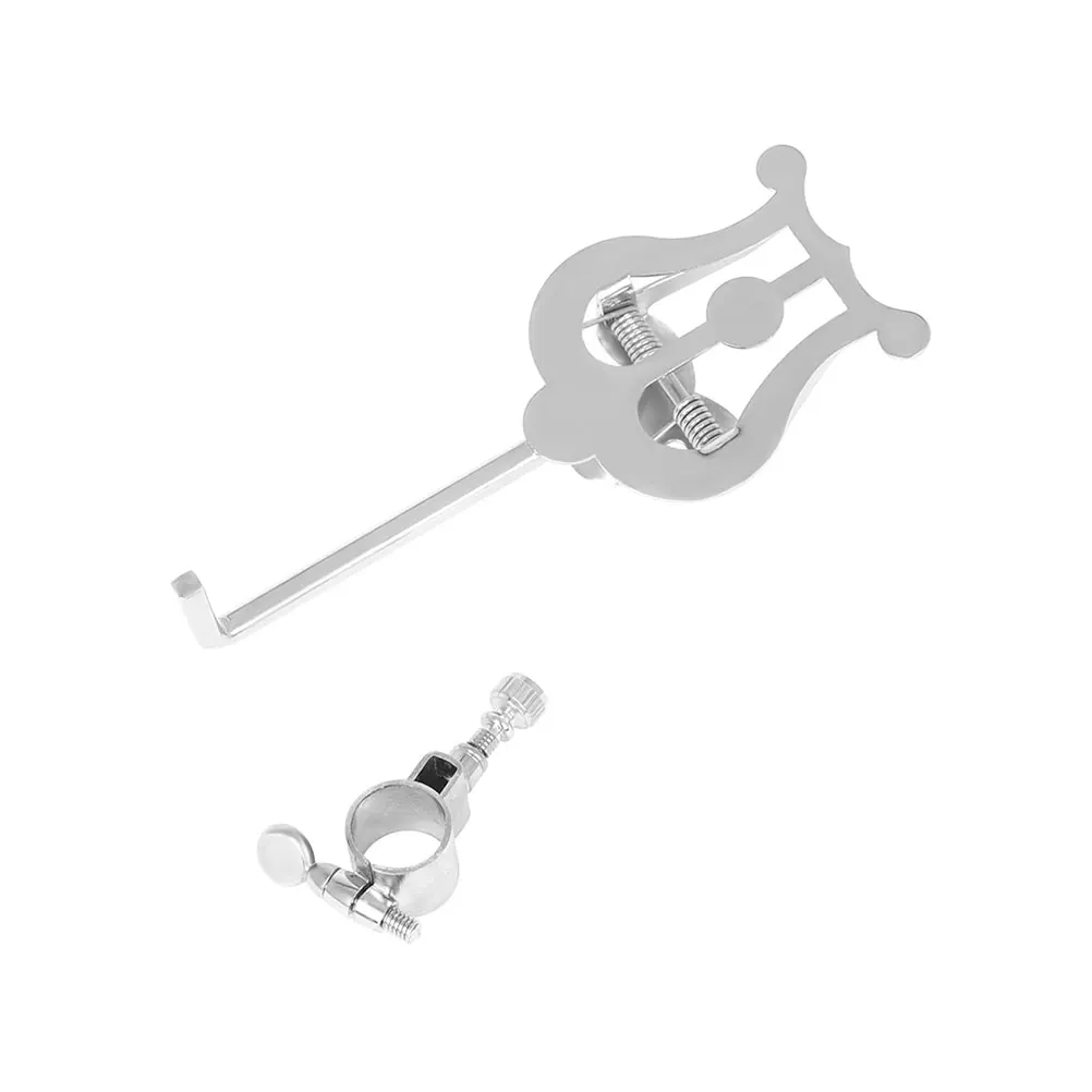 

Portable Music Stand Silver Adjustable Knob Sheet Music Clip for Piccolo Practice Performance Foldable Score Holder Instrument