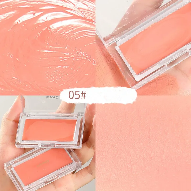 Multi-function Blush Cream Natural Cheek Face Rouge Cute  Peach Blusher Mud High Color Rendering Smooth Brightening Skin Tone