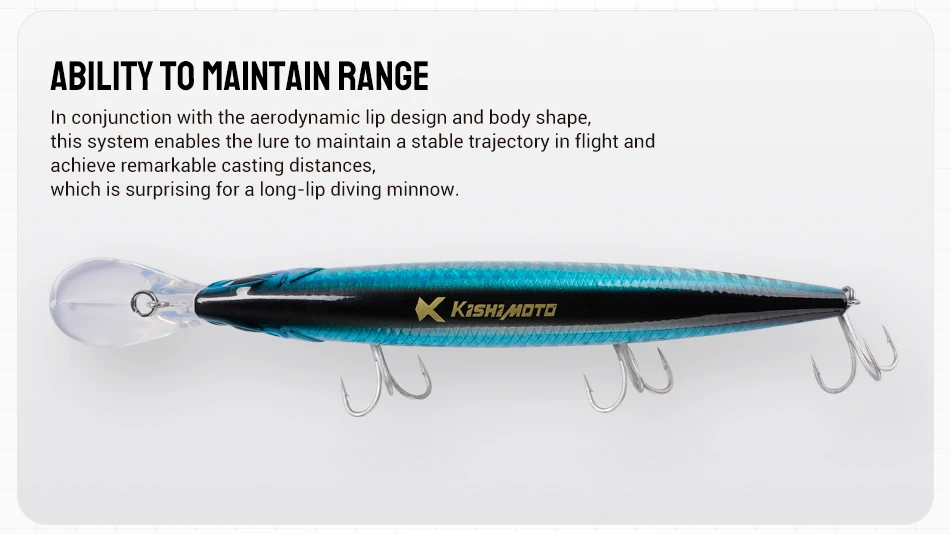 Kishimoto Jerkbait Minnow 12,5 cm 26 g Sinking Minnow Angelköder Long-Lip Diving Long Casting Künstlicher harter Köder Angelköder – Detail 5