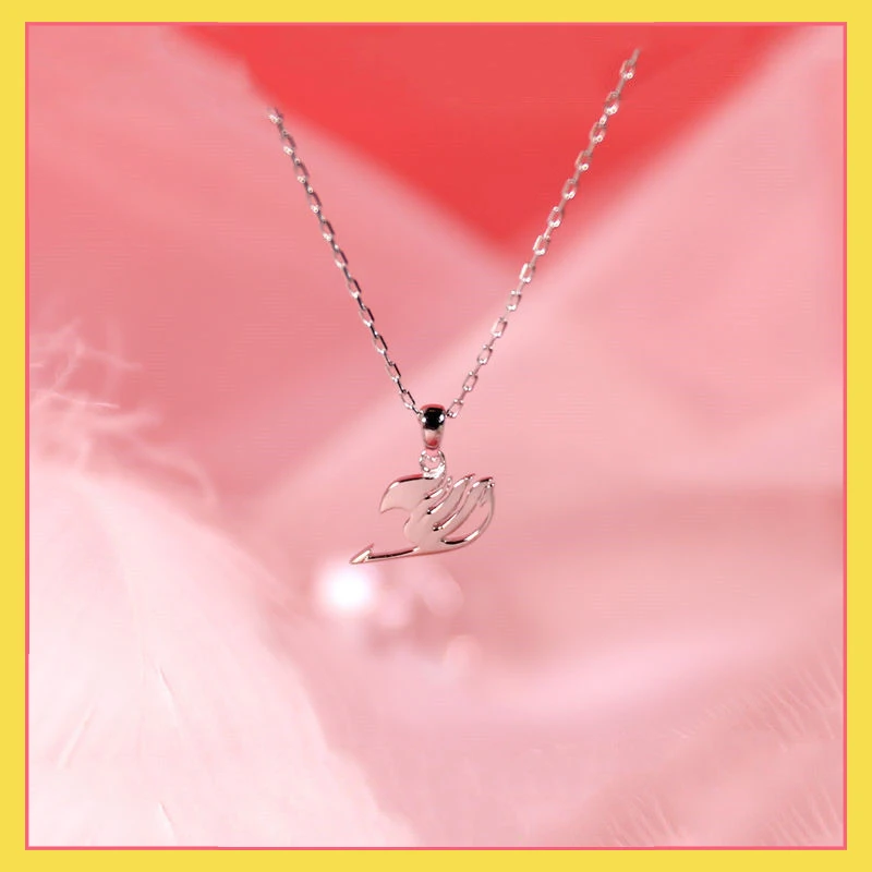 Anime Fairy Tail Surrounding Necklace Instagram Anime 2D Anime Surrounding Forest Cute Wings Guild Pendant Jewelry Gift