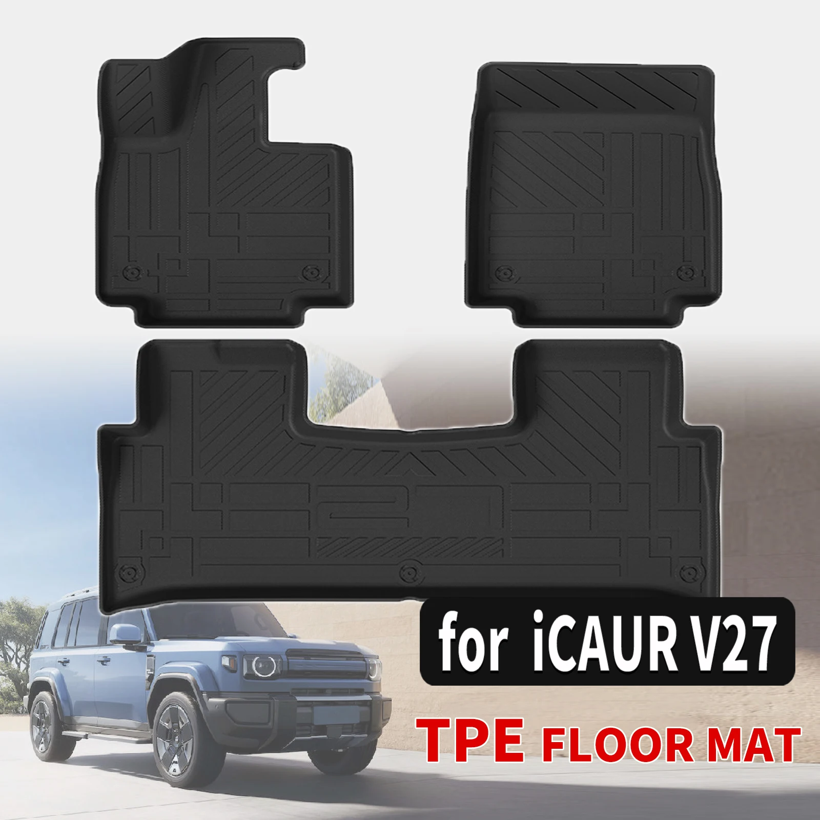 

Коврики TPE для ICAR iCAUR V27 2026 2027 в стиле 3D Maxpider, полноразмерные, сверхпрочные, всепогодные аксессуары