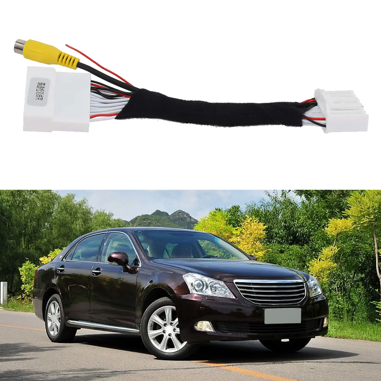 Vehicle Camera Setup Black Reversing Camera Cable Power Supply Line Practical Connection Line Wear-resistant Cable