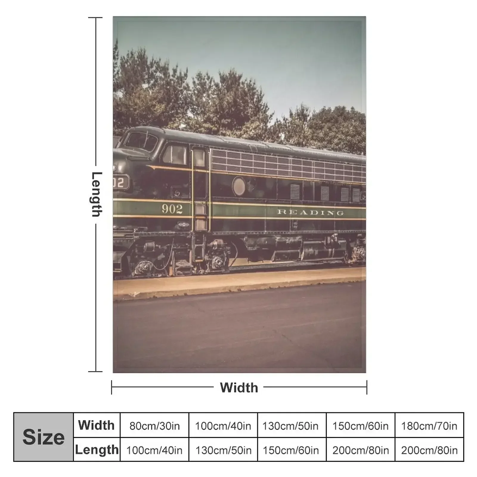 Reading Locomotive 902 Throw Blanket warm winter Warm Custom Multi-Purpose Loose Decoratives Blankets