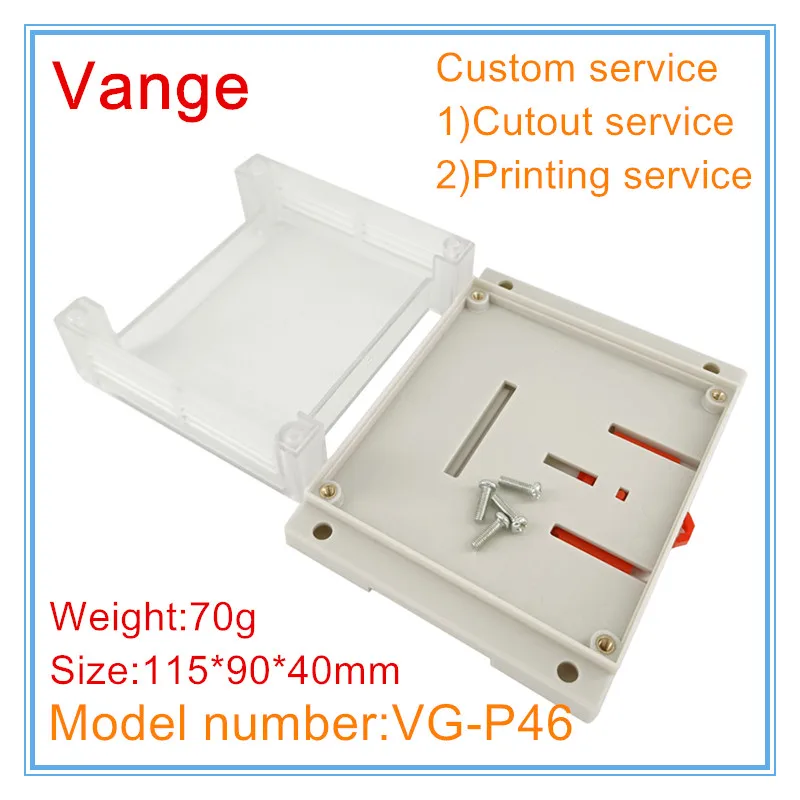 Vange electronics PLC enclosure 115*90*40mm ABS plastic project box diy