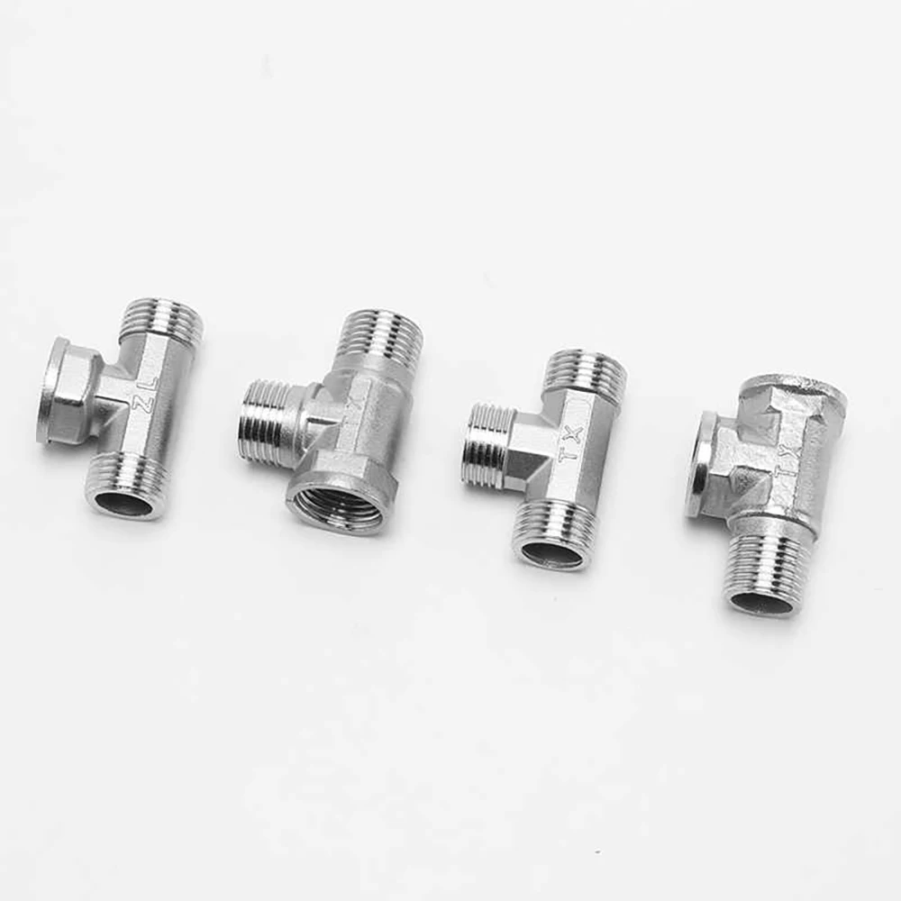 

1/2/4/8/12Pcs 1/2" 3/4" 1" Stainless Steel Joint Internal Thread External Thread Joint 3 Way Water Pipe Joint Fittings