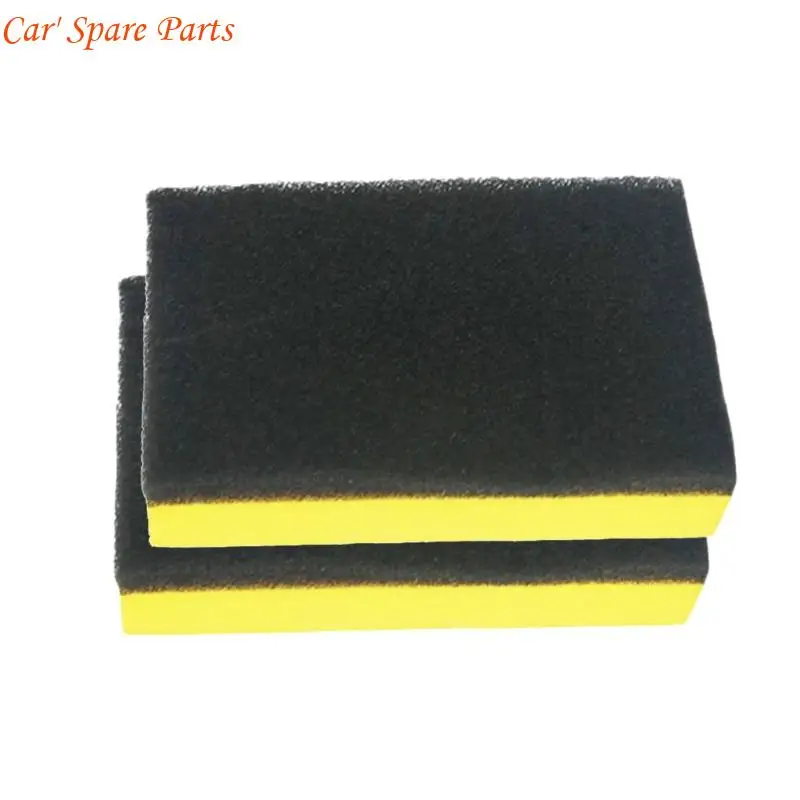 Y4UA حزمة من 2 مركبة إسفنجة إزالة الشعر بالشمع طلاء السيراميك قضيب الإسفنج العالمي اكسسوارات السيارات كتلة طلاء الكريستال #4