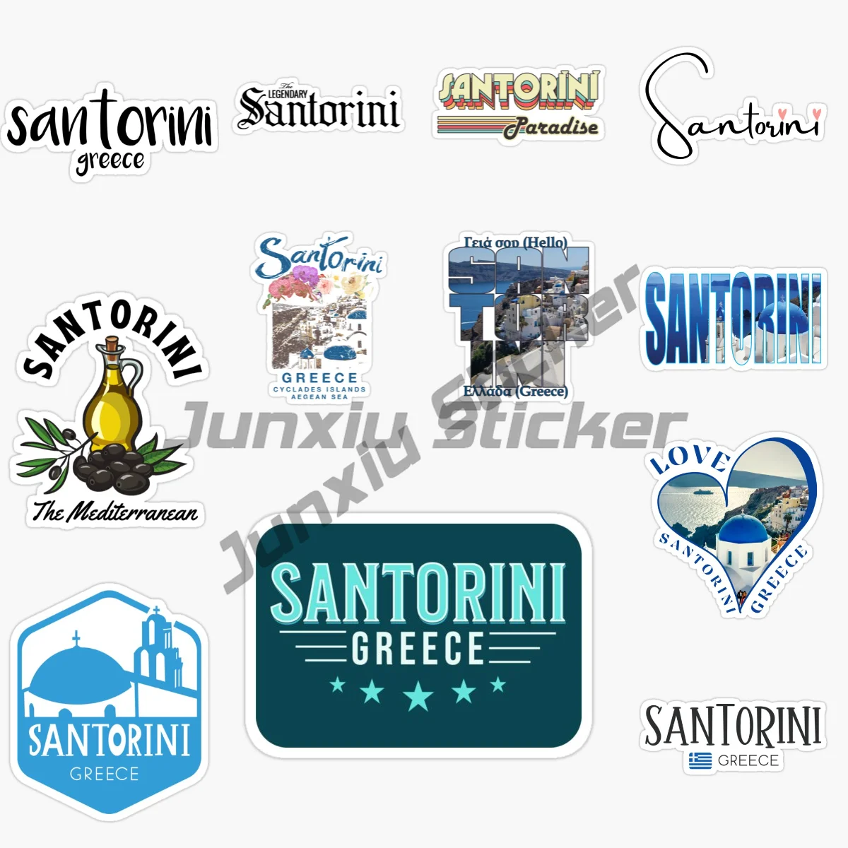 SANTORINI GREECE Scenic Travel Car Sticker Vinyl Self-Adhesive Decorative Decal