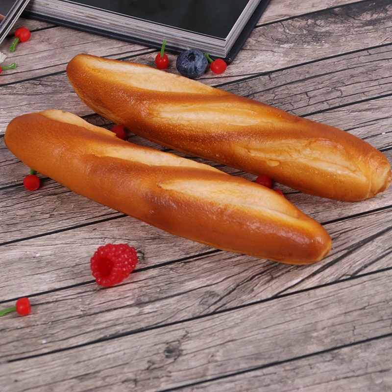 

18cm Fake Bread Simulation Baguette Soft Lifelike Long baguettes Cake Store Food Model Home Kitchen Decoration Kids Toy