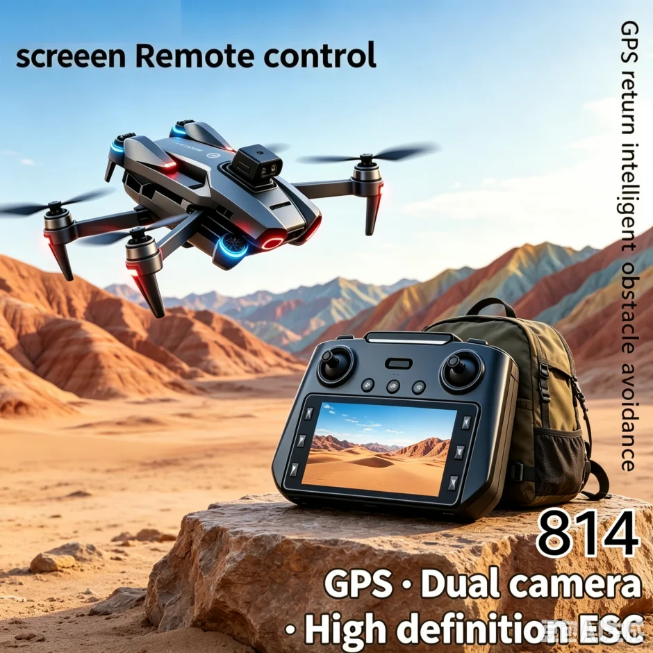 Original 814 RC Quadcopter GPS Return Optical Flow Hover Obstacle Avoidance WiFi HD Aerial Camera Foldable Drone