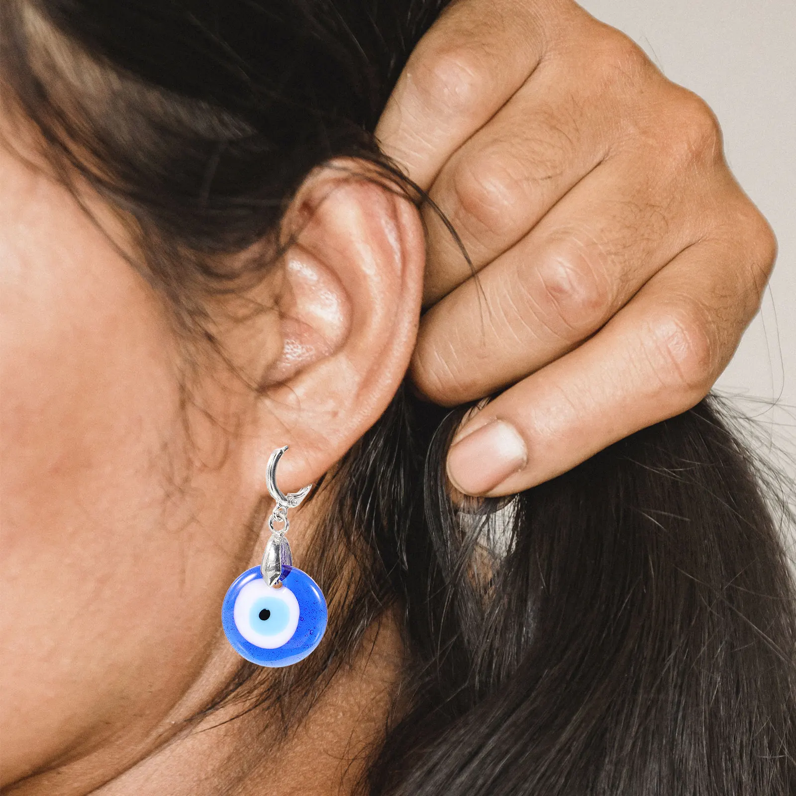 

Blue Eye Dangling Earrings for Women Evil Fashionable Jewelry Cool Teen Girl Drop Aesthetic Unique Long Lasting for Girls