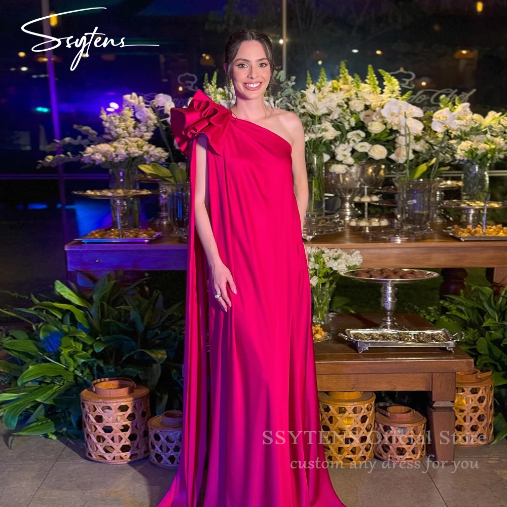 

SSYTENS Hot Pink Soft Formal Party Dresses Prom Dresses Saudi Arabia Women Customized Special Occasion Long Evening Gowns 2026