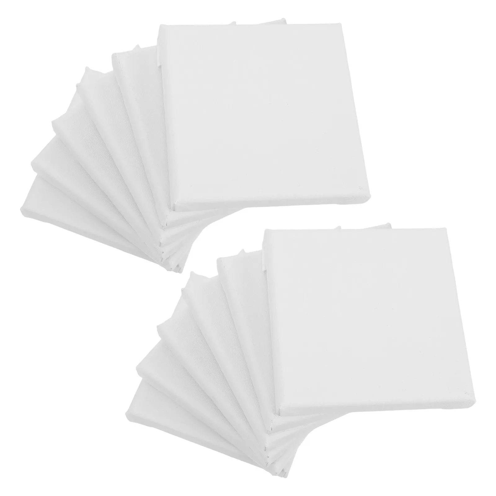 15Pcs Cotton Canvases Mini 10x10cm Square Panels for Small Art Painting DIY Craft Tiny Canvas Boards Bulk for Decor