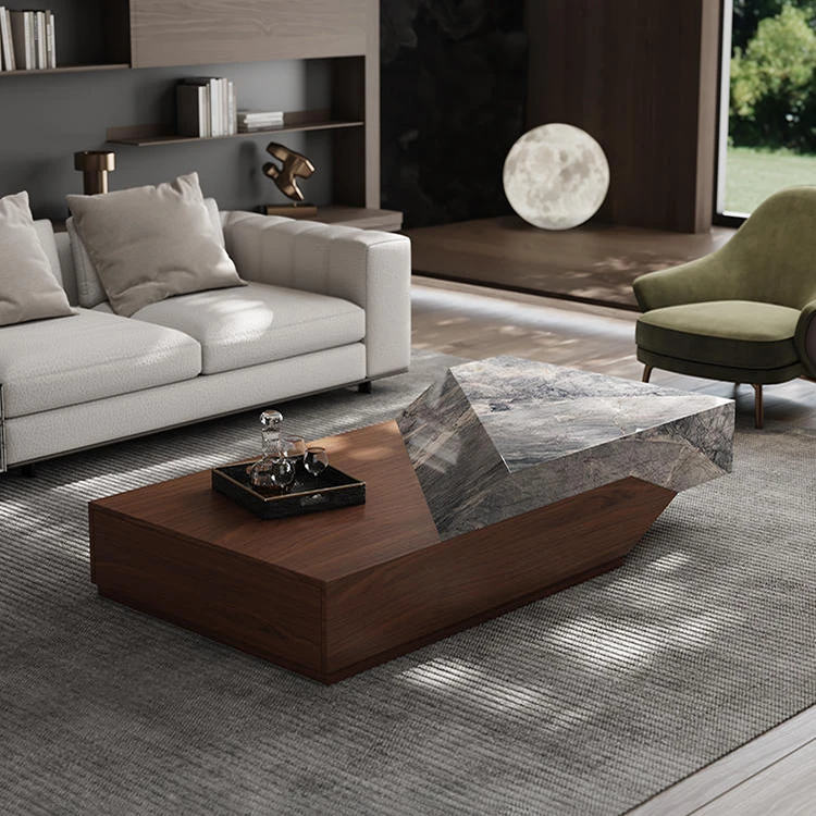 Shann Furniture Original Design Modern Coffee Table Set Natural Marble New Design Mesas De Centro