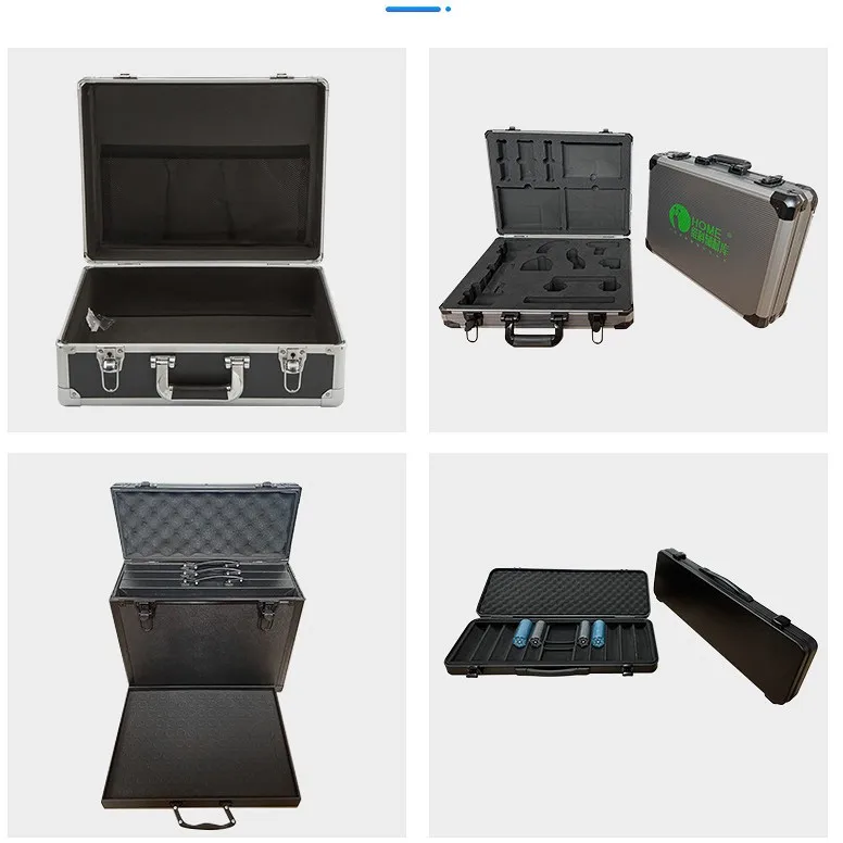 29.0*15.5*13.0cm Portable Toolbox with Aluminum Alloy Combination Lock Toolbox Multi-functional Instrument Storage Display Case