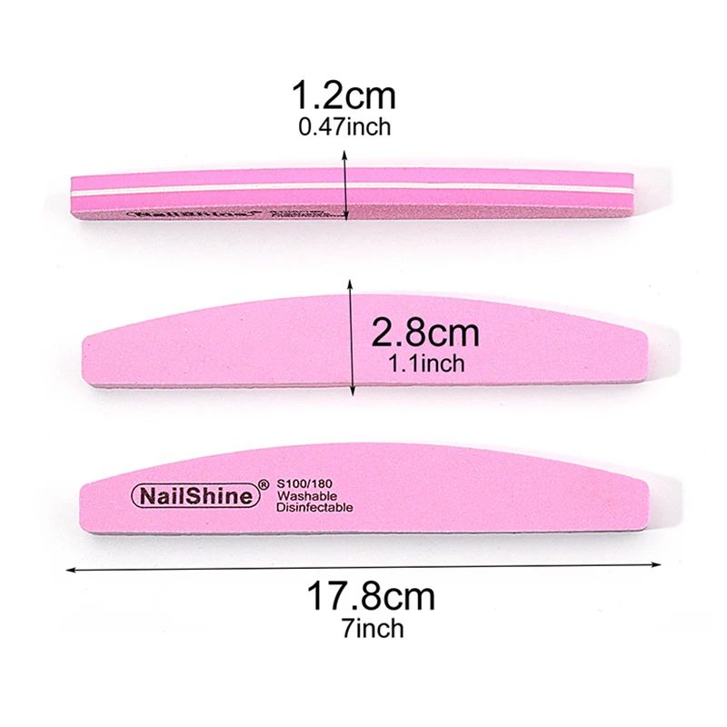 10pcs Double-sided Nail File Blocks Colorful Sponge Nail Polish Buffing Sanding Buffer Strips Polishing Pedicure Manicure Tools
