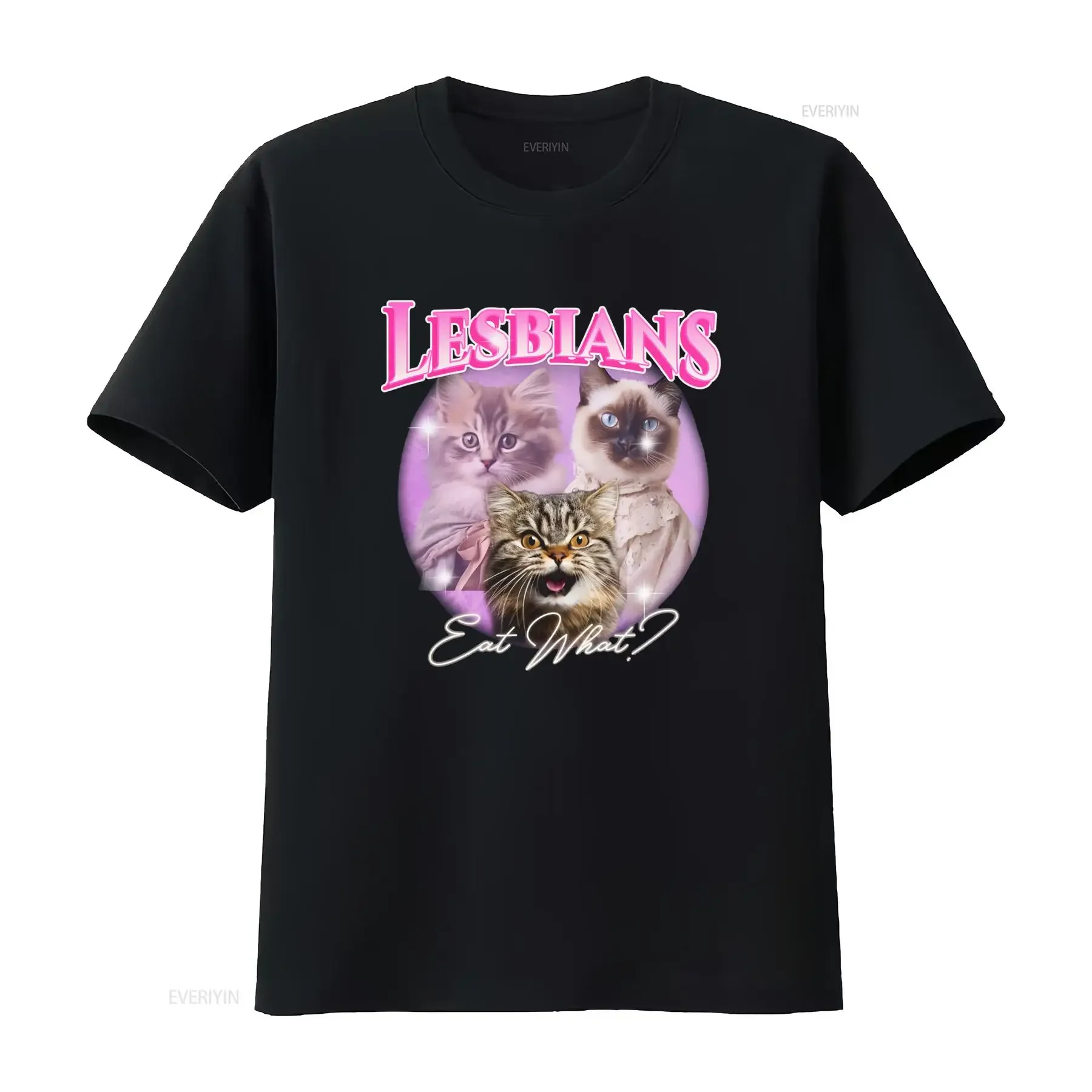 Camiseta con diseño de gato lésbico, divertida, estilo retro vintage lavado, para lesbianas, con temática de orgullo, pareja, butch, femme, queer, sapphic, WLW.