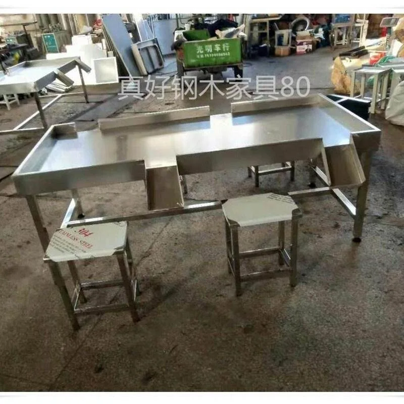 Workshop stainless steel sorting kitchen console workbench simple disassembly table