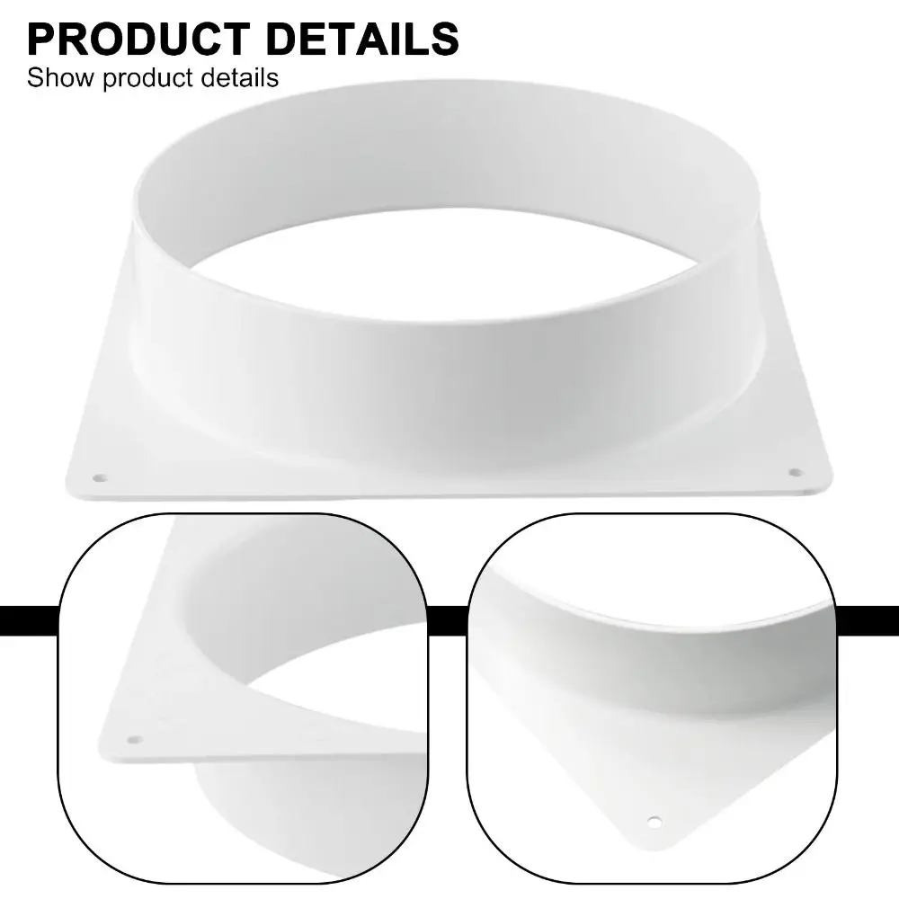1Pcs New Straight Air Vent Duct Connector Flange Ducting Tools Air Outlet Adapter Easy Installation Plastic Ventilation Pipe