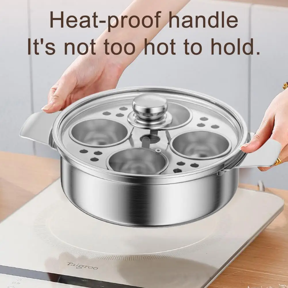 tainless steel multi-grid slow cooker and steamer - suitable for induction cookers, with ergonomic handle, stackable design