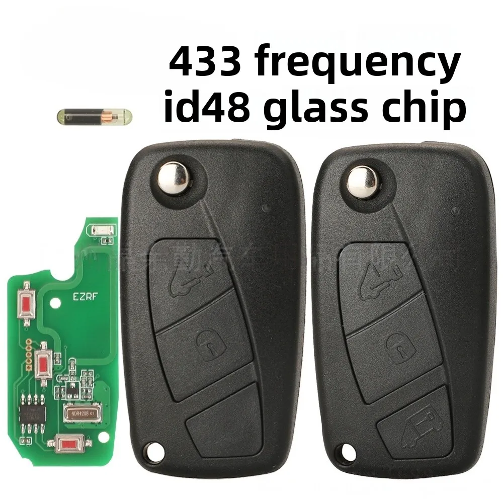 

Подходит для Fiat Iveco Lancia Peugeot Citroen 433 МГц фургон складной ключ дистанционного управления ID48