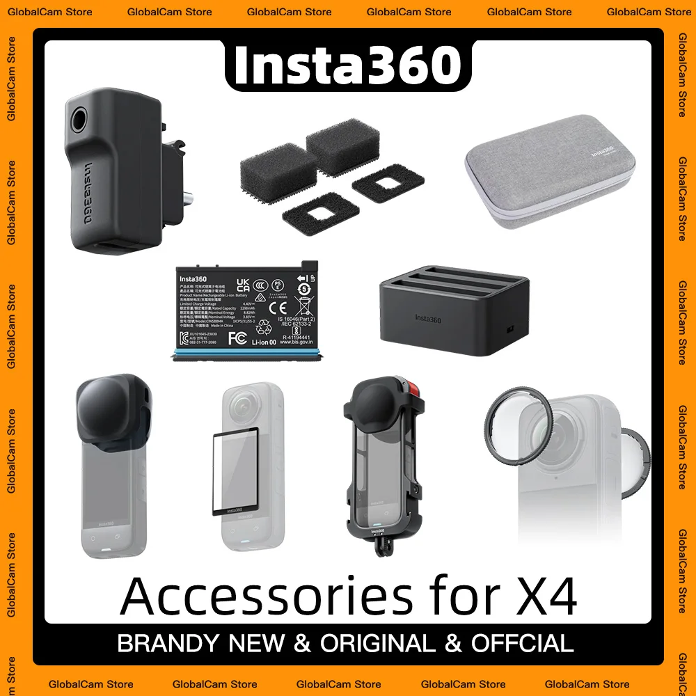 واقي عدسة ، بطارية ، محور شحن سريع ، غطاء عدسة ، حافظة ، واقي ، إموف رياح ، إطار فائدة ، محول ميكروفون ، X4 U