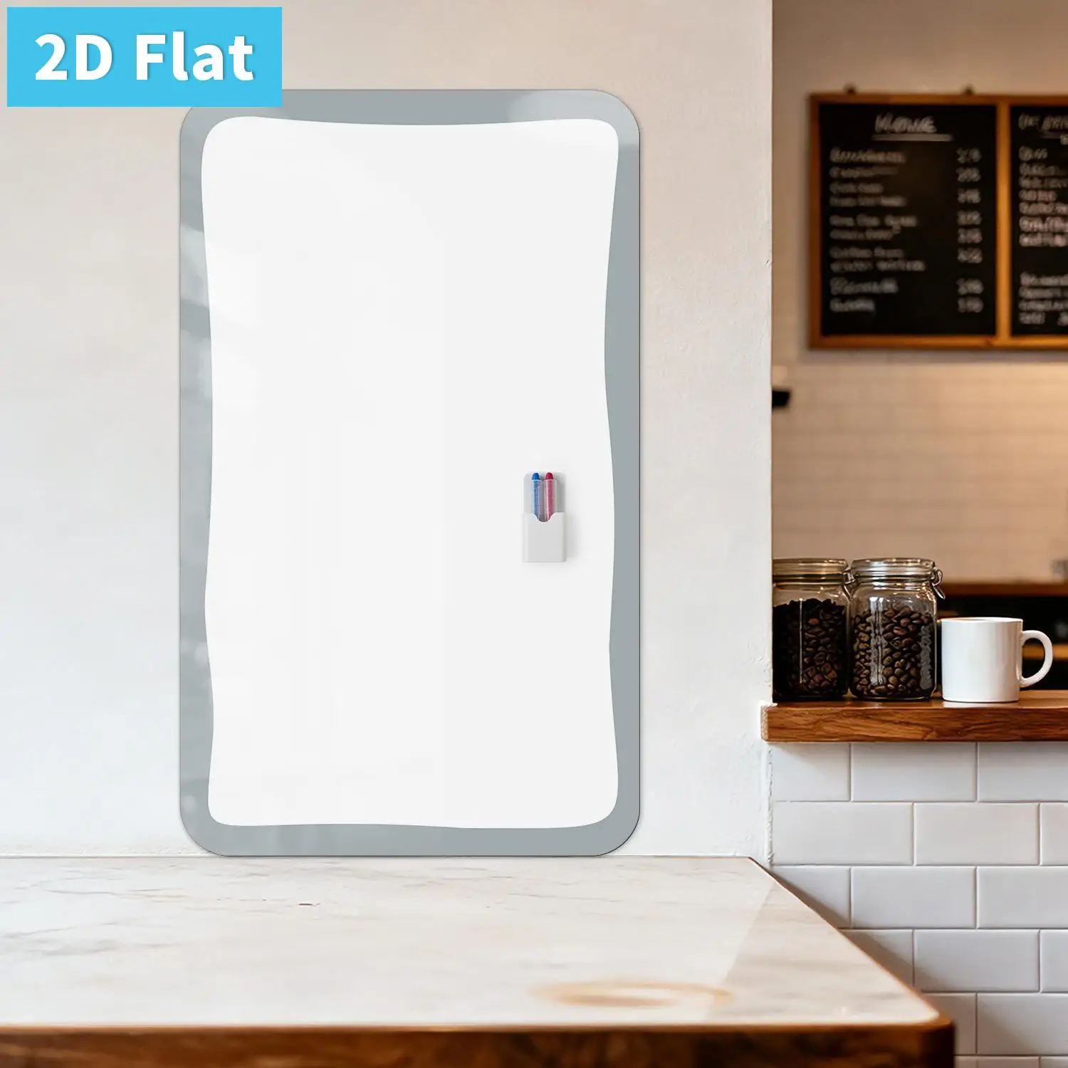 1 Piece of Modern Self-Adhesive Magnetic Whiteboard with Movable Graffiti Wall, Graffiti Surface Can Be Erased, 40*67CM/60*100CM