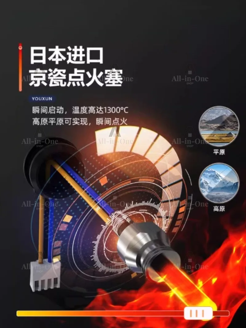 Firewood heating, parking heater, small all-in-one machine, vehicle fuel heating, electric vehicle, household mini