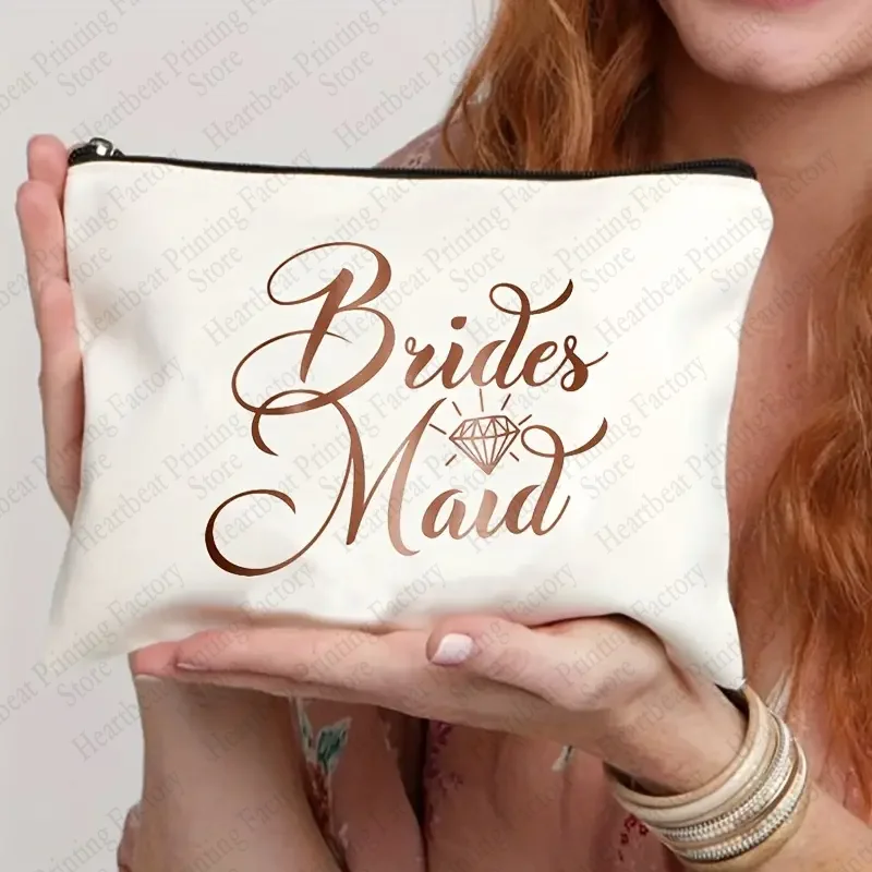 Wedding Bride Makeup Bag Bachelorette Party Cosmetic Bags Party Organizer Pouch Gifts Bridesmaid Toiletries Best Gift for Brides