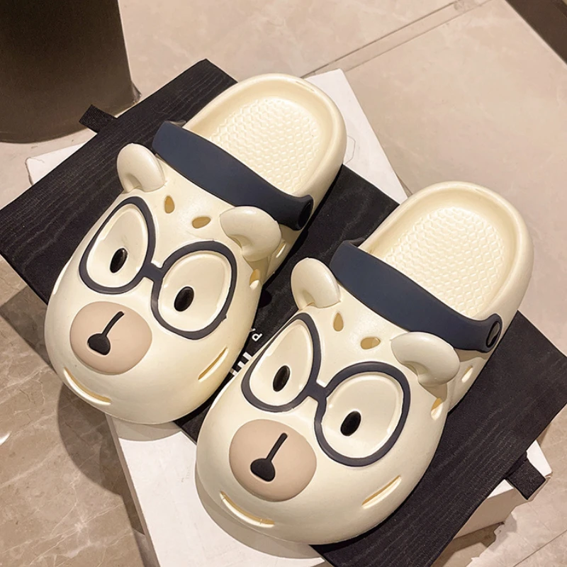 

2025 Cute Cartoon Dog Platform Slippers For Women Fashion Clogs Summer Garden Shoes Thick Sole Sandals Girls Home Street Slides