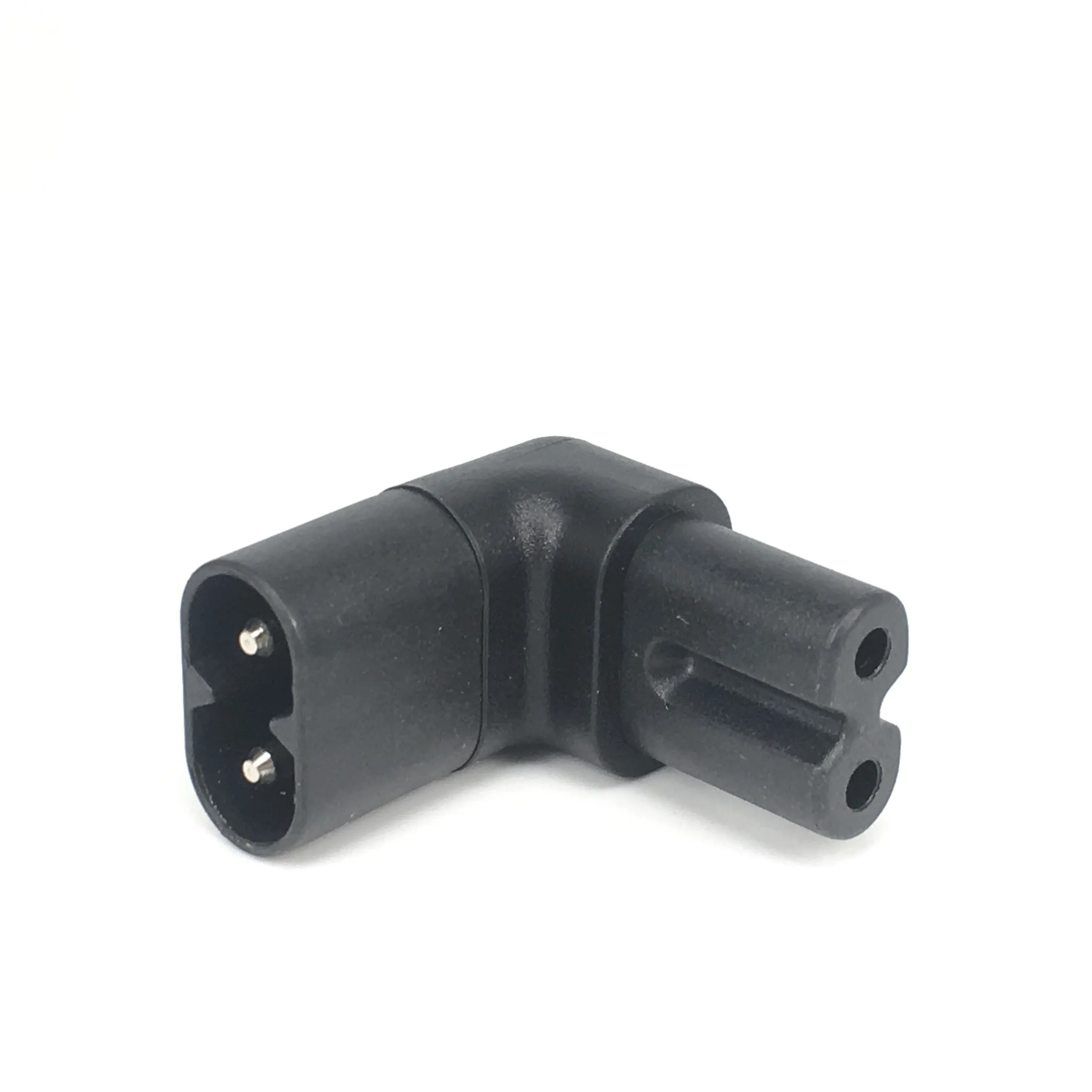 1Pc IEC 320 2-Pin C7 Female To C8 Male Straight Right Elbow Up Angled AC Power Adapter Converter