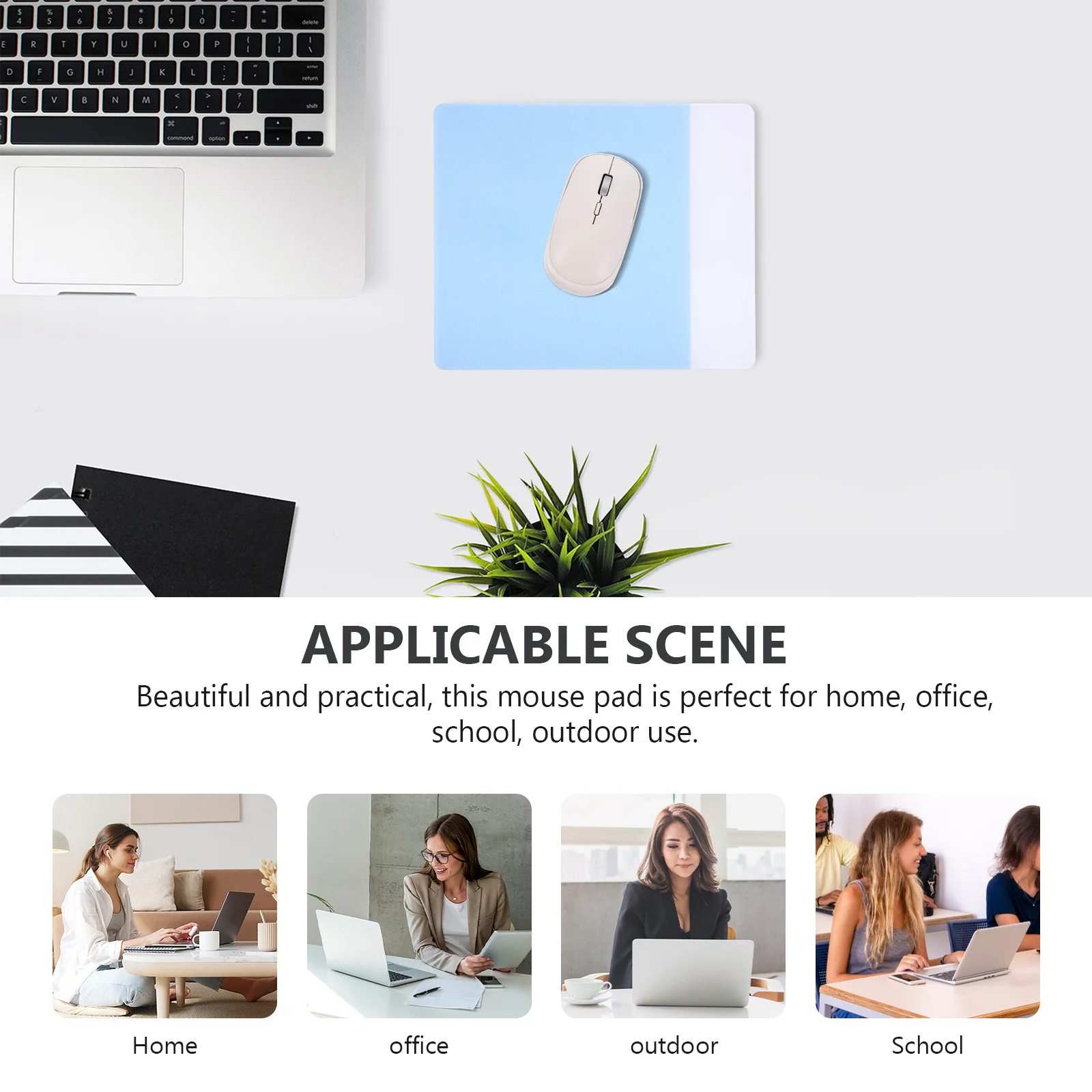 Acrylic Nonslip Mouse Pad Stable Smooth Surface Gaming Desk Mat Practical Mousepad Laptop Desktop Cushion Mouse Pad