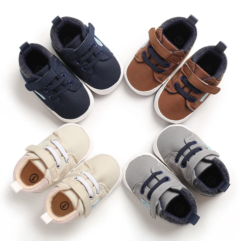 Boys' High-Top Sneakers - Soft, Non-Slip Sole for Newborns & Toddlers | Casual Slip-On Walking Shoes with Stitch Detail | Perfe