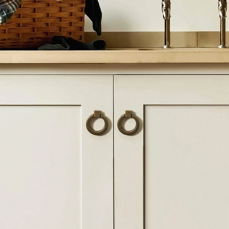 Stylish and simple furniture handles, hanging ring handles, drawers, cabinets, bedside table furniture handles
