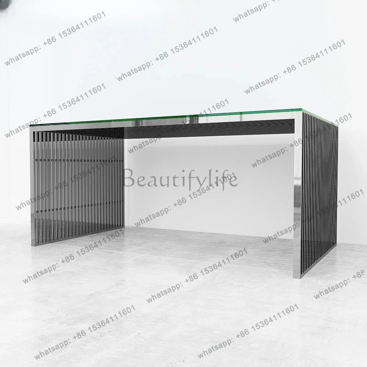 Modern European Italian Designer Living Room Dining Table Stainless Steel Dining Bench