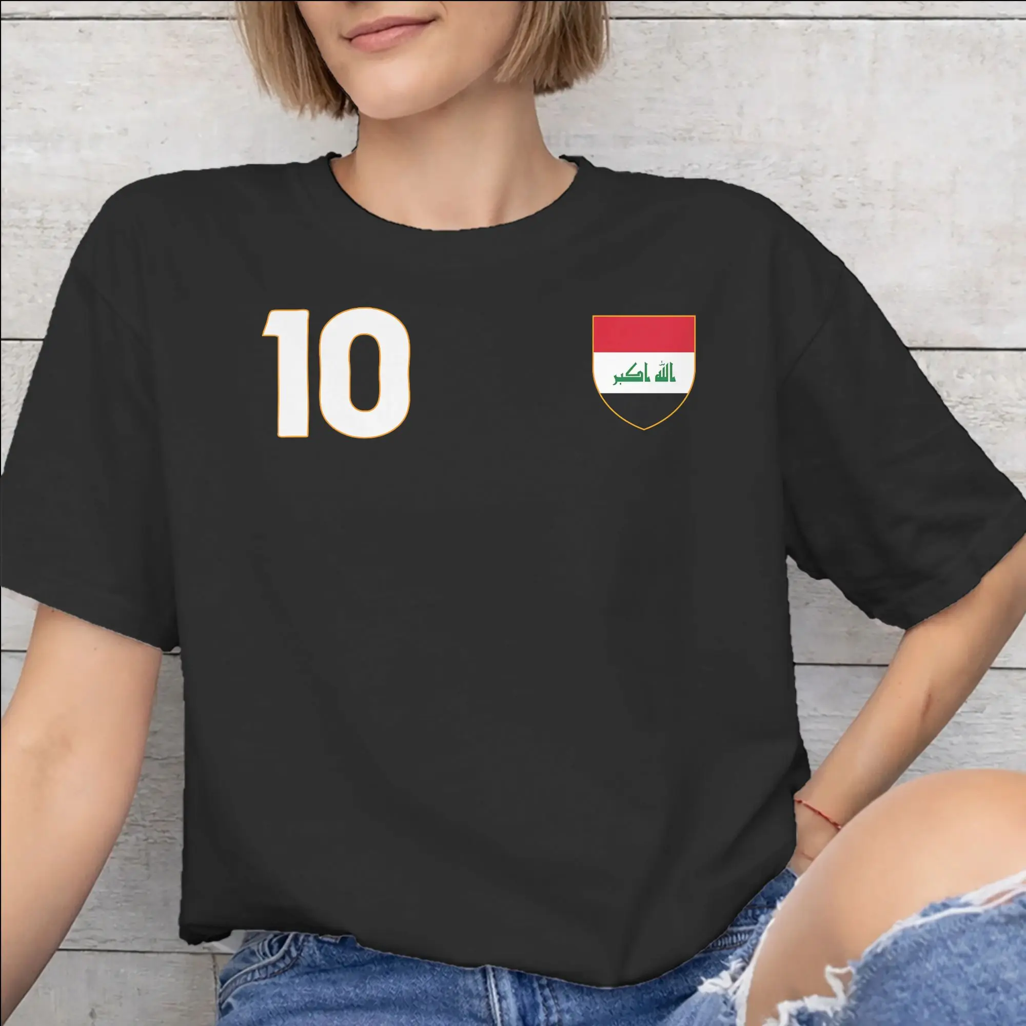 Iraq Flag Tee Shirt for Men Women Gift Idea T Shirts  Cotton Clothing