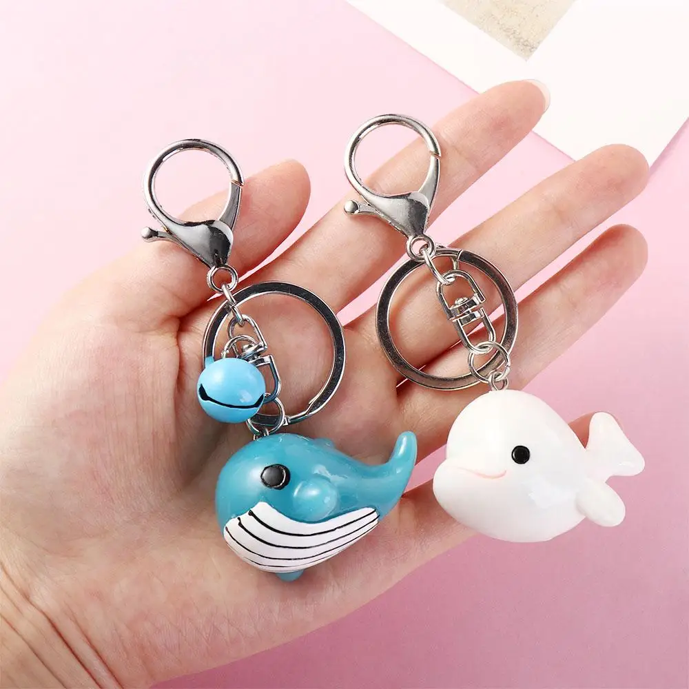 Women's Backpack Pendant Interior Accessories Bag Charm Resin Car Key Ring Dolphin Blue Whale Keychain Bag Pendant Keys Holder