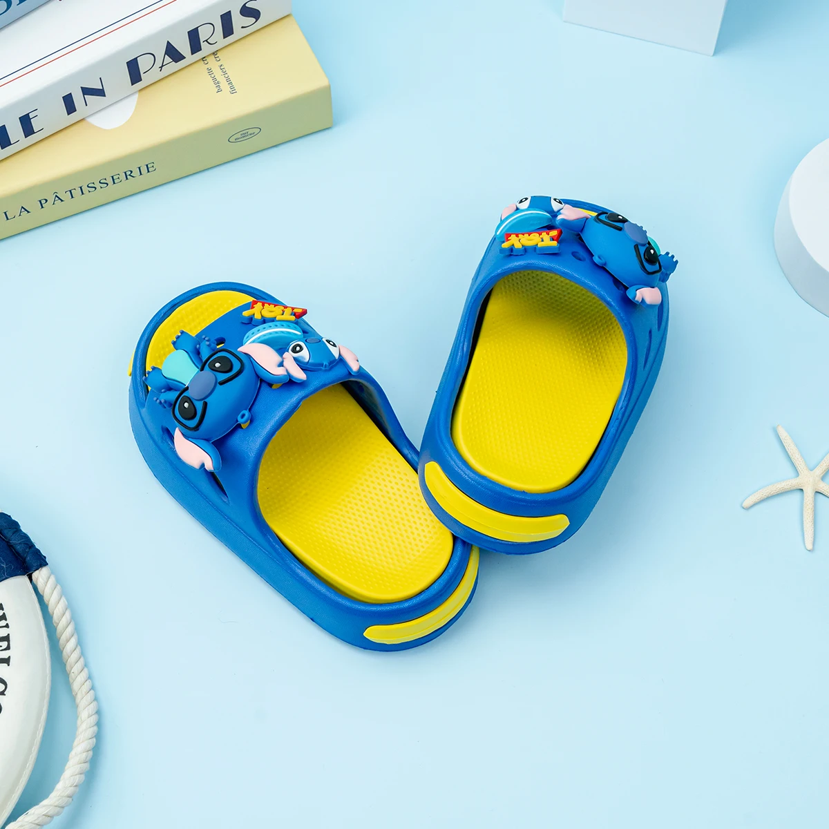 MINISO ديزني غرزة النعال للفتيات المنزل والخارج ارتداء الصيف لطيف الاطفال النعال طفل نعال شاطئ 2 إلى 3 4 5 6 7 8 سنوات