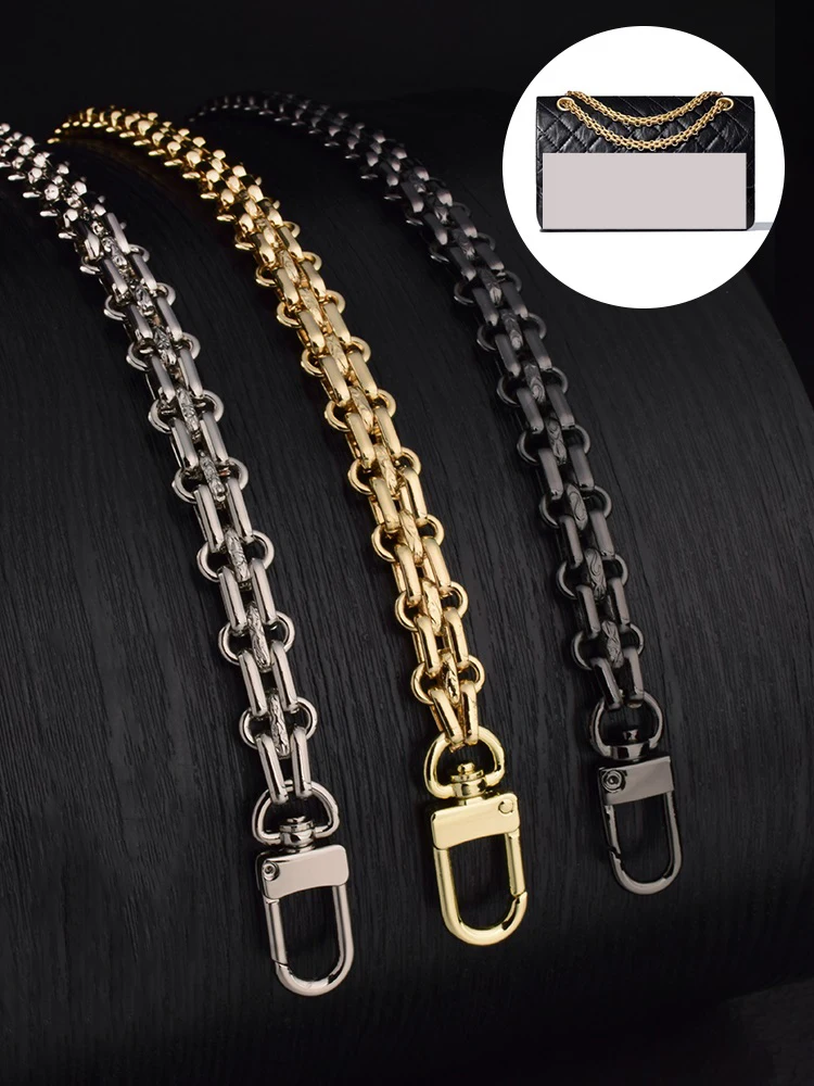 Accessories Chain For Bags Replacement DIY Purse Chain Shoulder Belt Bag Strap 100cm 110cm 120cm Handbag Handle Metal Chains