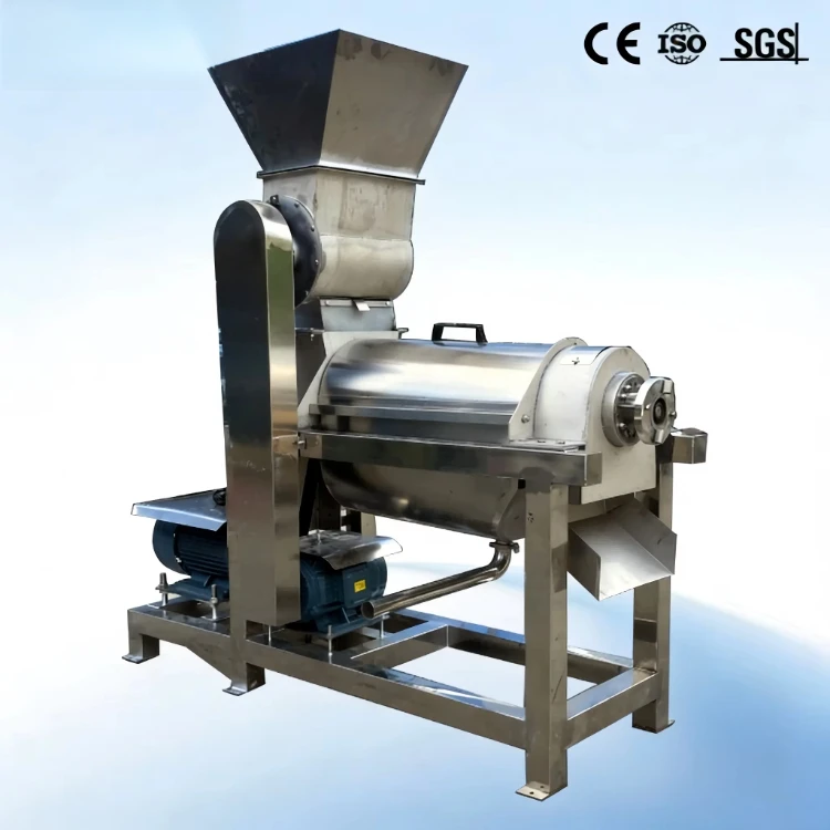 SUS304 Fruit Crushing Press Machine Automatic Juice Squeezing Extractor for Winery and Fruit Vegetable Processing Factory