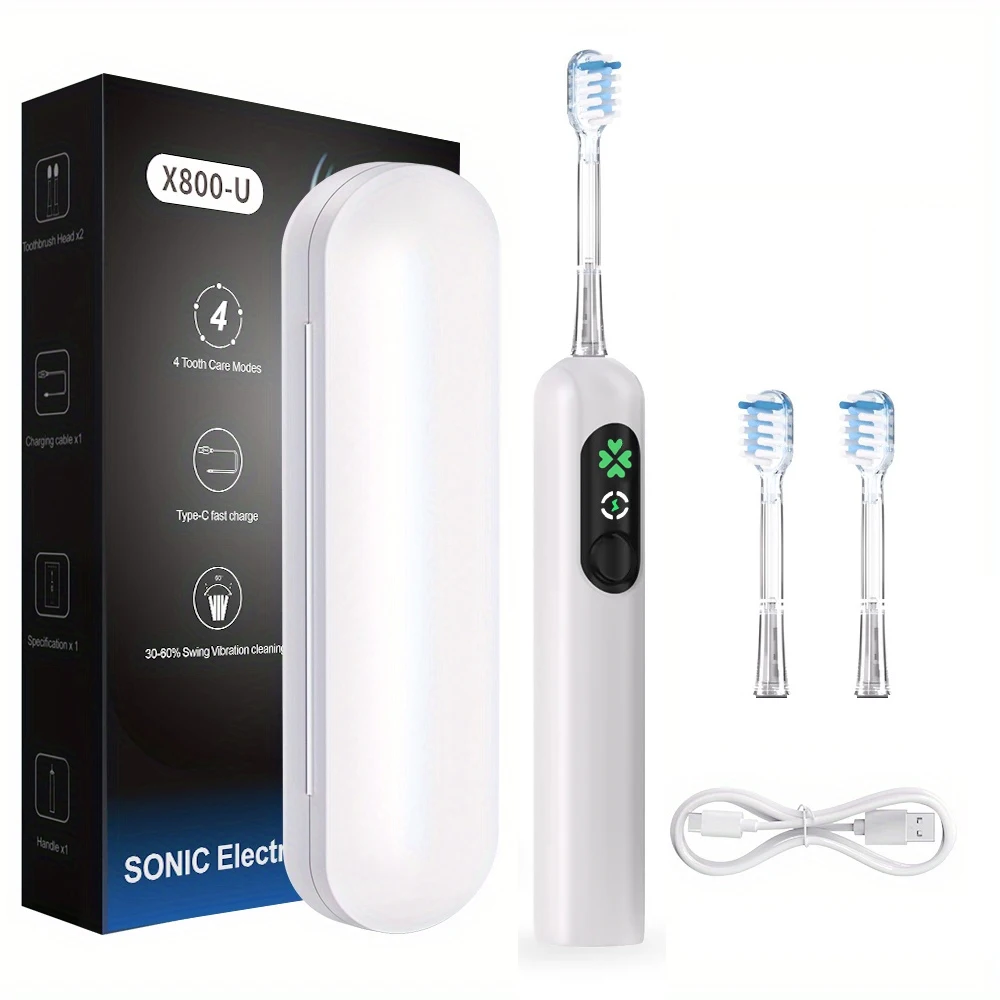 

Sonic Electric Toothbrush Smart Ultrasonic Dental Teeth Whitening Rechargeable Adult Tooth Brush Sarmocare X800U with 2 Brushs