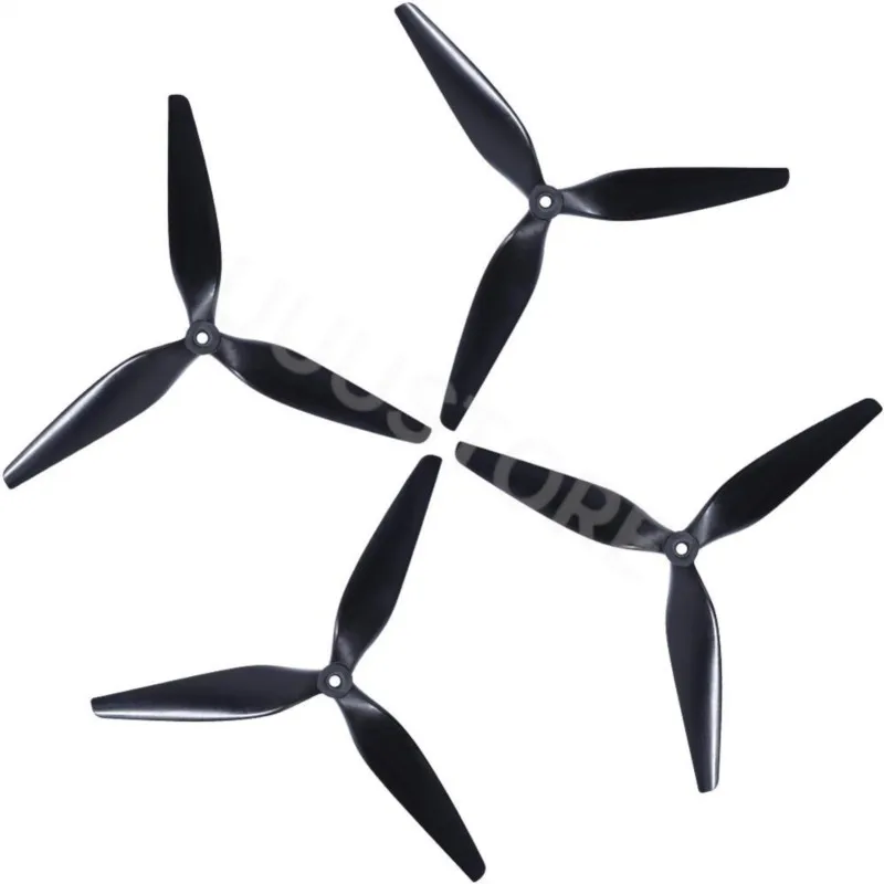 HQ Macroquad Prop 10X5X3 9X5X3 1050/9050 10inch 9inch 3 blades Black Carbon Reinforced Nylon Propeller for FPV Drone